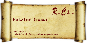 Retzler Csaba névjegykártya